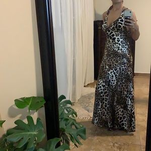 Leopard prom dress